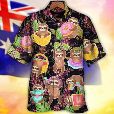 Funny Sloth Hawaiian Shirt Practical Beach Gift For Him
