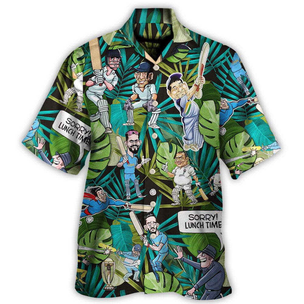Funny Cricket Sport Palm Leaves Pattern Hawaiian Shirt Funny Cricket Sport Palm Leaves Pattern Hawaiian Shirt