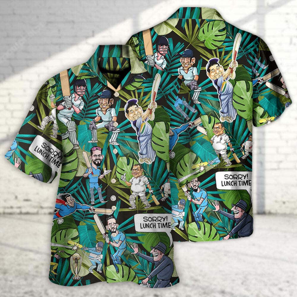 Funny Cricket Sport Palm Leaves Pattern Hawaiian Shirt Funny Cricket Sport Palm Leaves Pattern Hawaiian Shirt