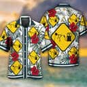 Funny Gas Pump Tropical Palm Leaves Hawaiian Shirt