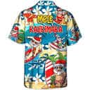 Funny Santa Surfing Hawaiian Shirt Christmas Gift For Beach Lovers Funny Santa Surfing Hawaiian Shirt Christmas Gift For Beach Lovers