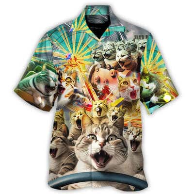 Funny Cat Hawaiian Shirt Gift For Beach Vacation