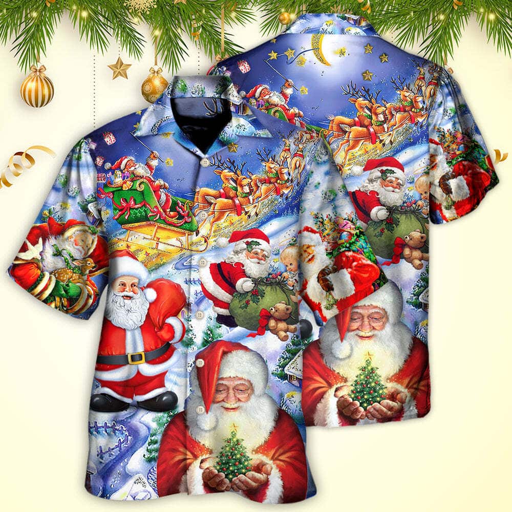 Funny Santa Claus Happy Xmas Is Coming Hawaiian Shirt Funny Santa Claus Happy Xmas Is Coming Hawaiian Shirt