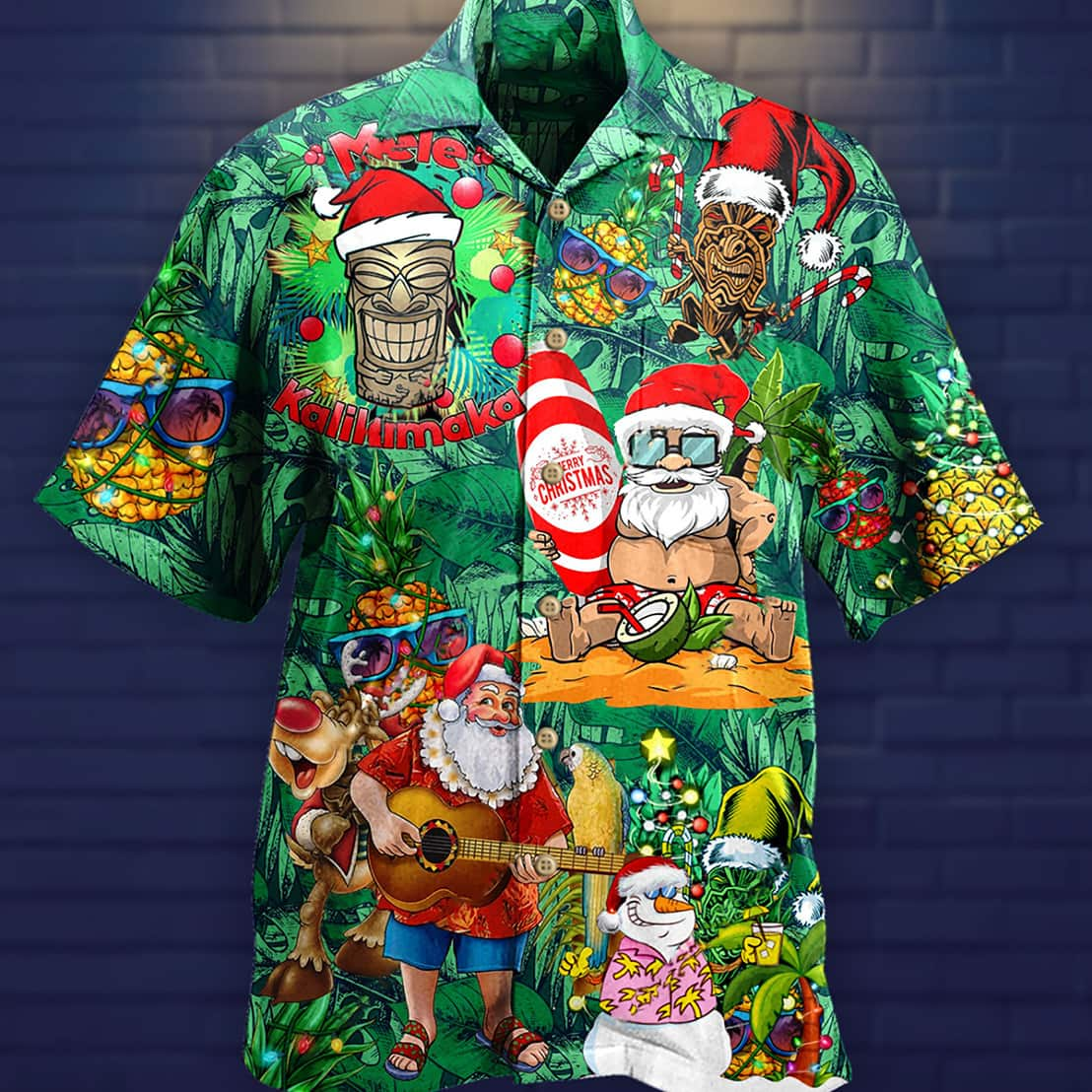 Christmas Funny Style Hawaiian Shirt Christmas Gift For Beach Lovers