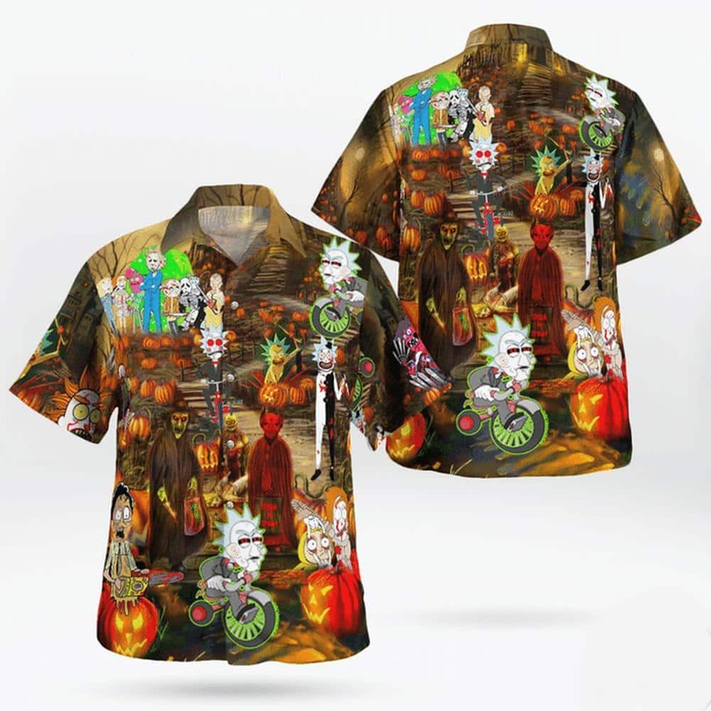 Halloween Aloha Rick And Morty Hawaiian Shirt Summer Holiday Gift Halloween Aloha Rick And Morty Hawaiian Shirt Summer Holiday Gift