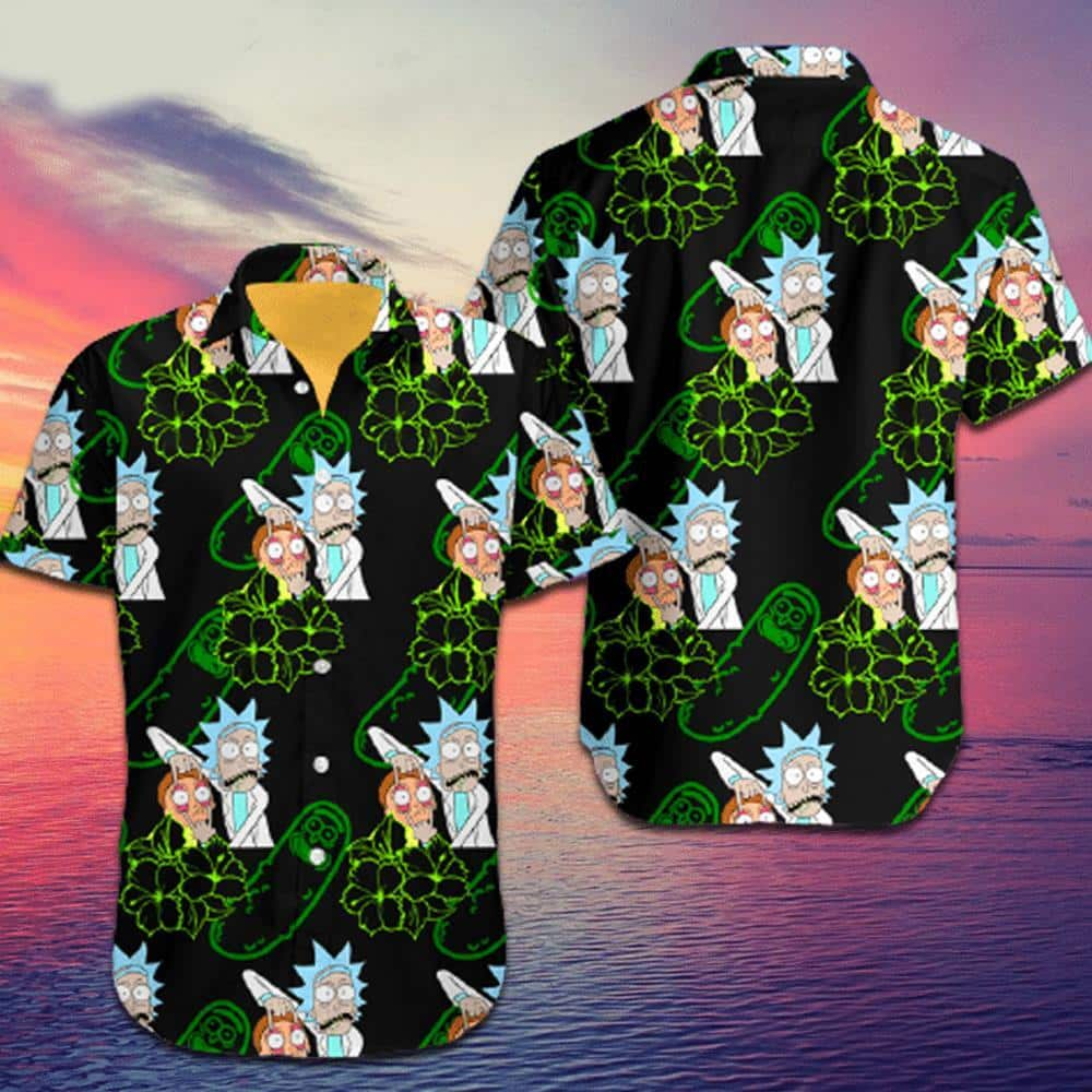 Summer Aloha Rick And Morty Hawaiian Shirt Gift For Beach Vacation