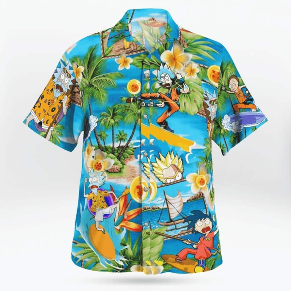 Beach Aloha Dragon Ball Rick And Morty Hawaiian Shirt For Summer Lovers