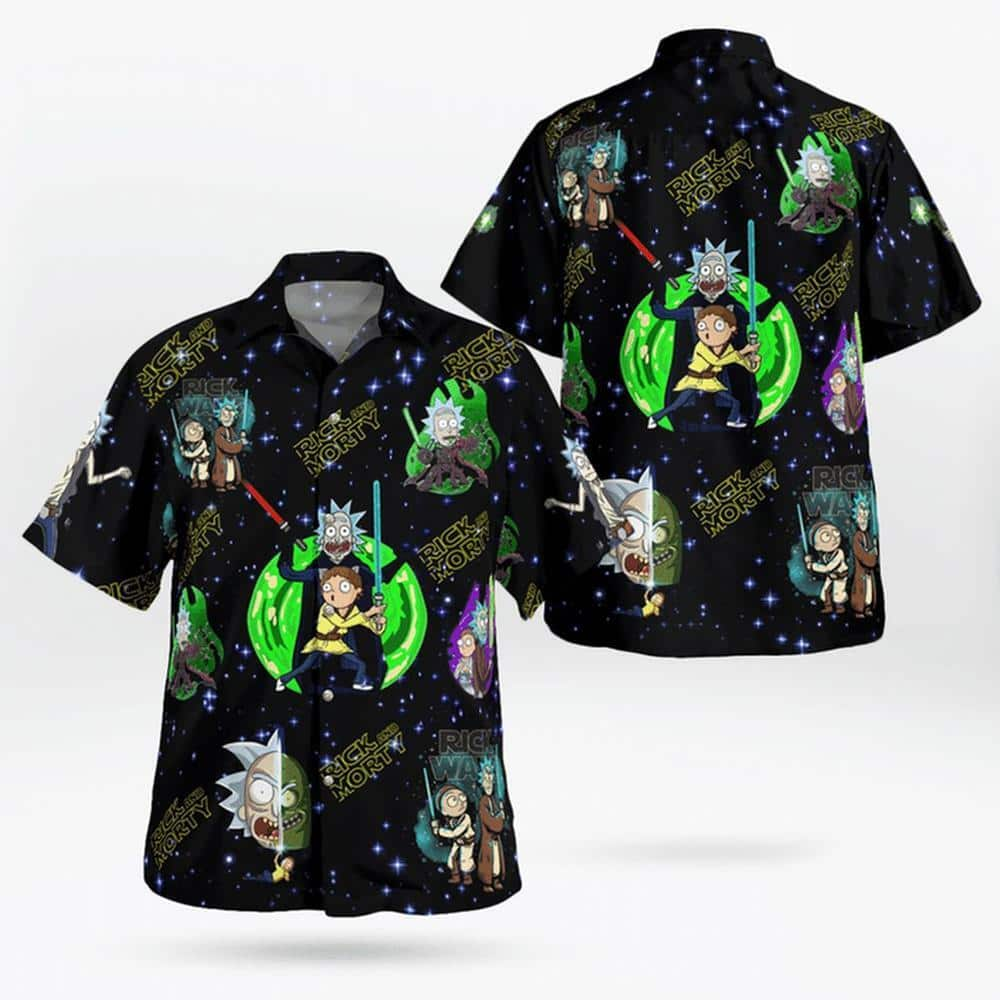 Tropical Aloha Rick And Morty Hawaiian Shirt Gift For Beach Trip