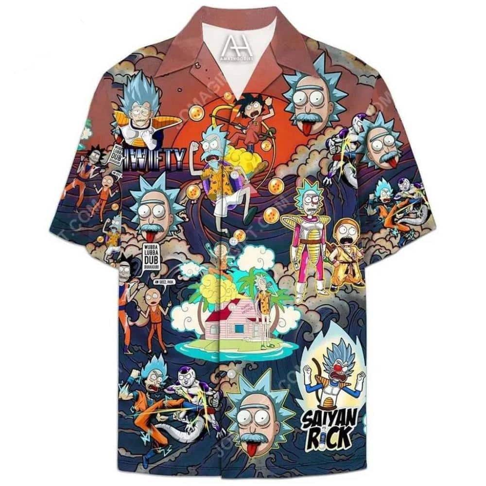 Dragon Ball Z Rick And Morty Hawaiian Shirt Summer Holiday Gift