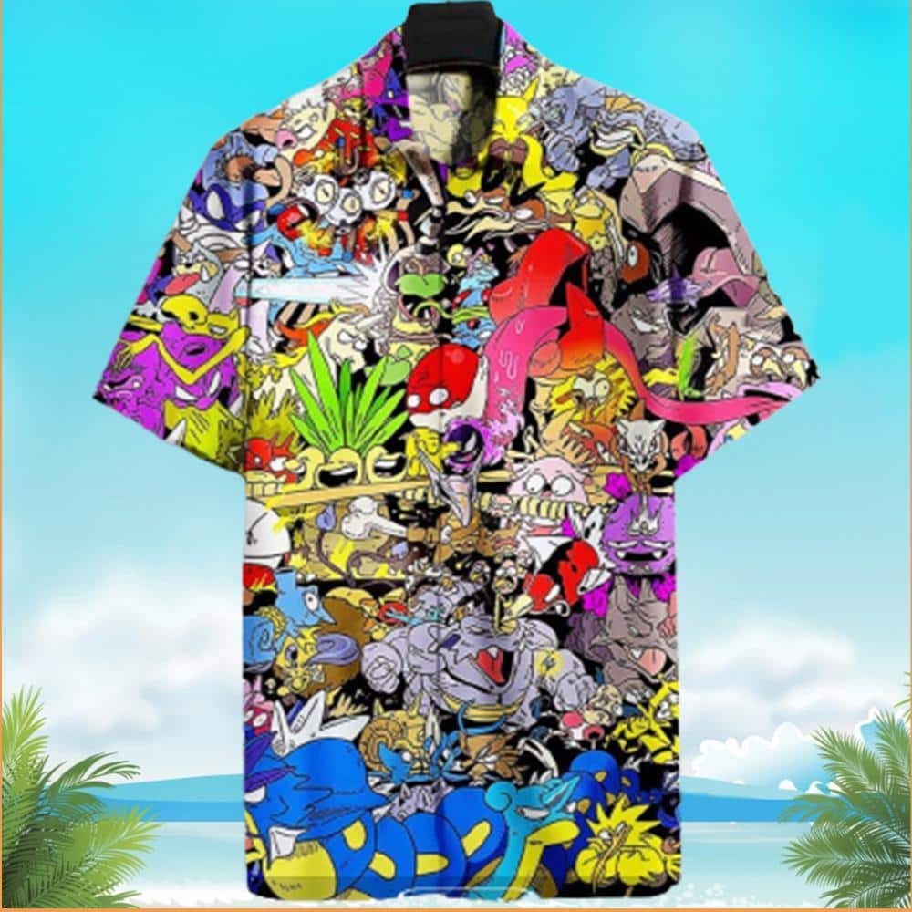 Funny Pokemon Hawaiian Shirt Birthday Gift For Son Funny Pokemon Hawaiian Shirt Birthday Gift For Son