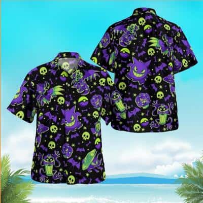 Gengar Pokemon Hawaiian Shirt Beach Gift For Pokemon Fans