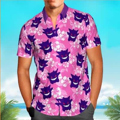 Summer Aloha Gengar Pokemon Hawaiian Shirt Practical Beach Gift For Him