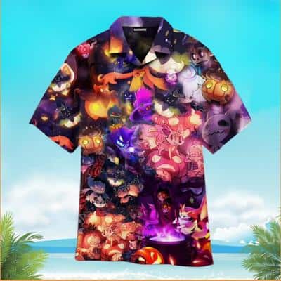 Halloween Aloha Pokemon Hawaiian Shirt Summer Beach Gift