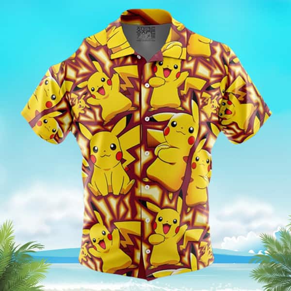 Pikachu Pokemon Anime Hawaiian Shirt Birthday Gift For Beach Lovers Pikachu Pokemon Anime Hawaiian Shirt Birthday Gift For Beach Lovers