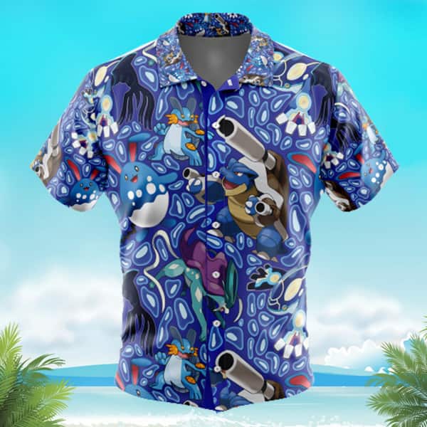 Water Pokemon Hawaiian Shirt Summer Gift For Friend Water Pokemon Hawaiian Shirt Summer Gift For Friend