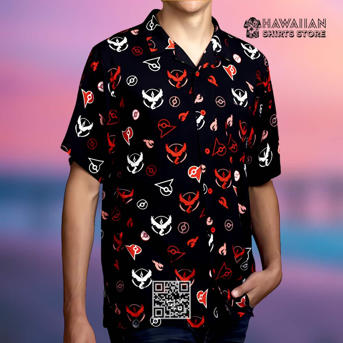 Team Valor Pokemon Hawaiian Shirt Beach Gift For Friend