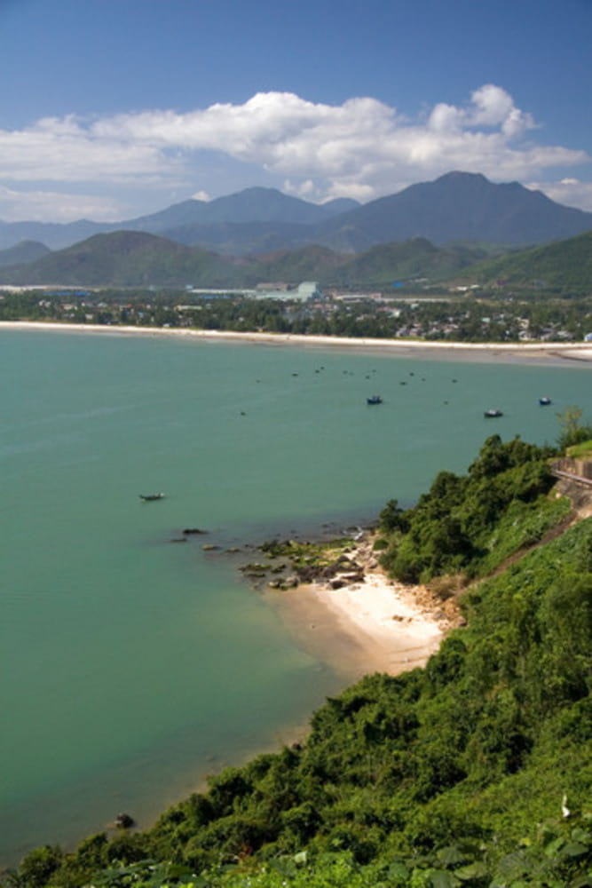 Scenic bay view of Da Nang Vietnam