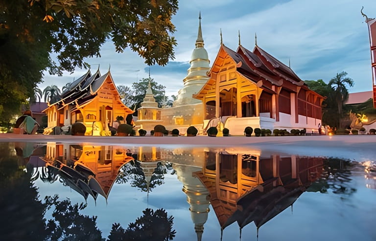 Wat Phra Singh in Chiang Mai, Thailand.