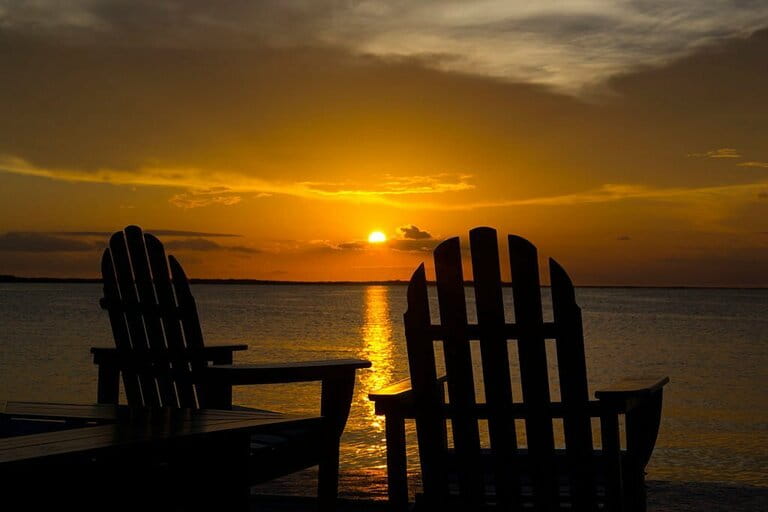 Sunset over the ocean