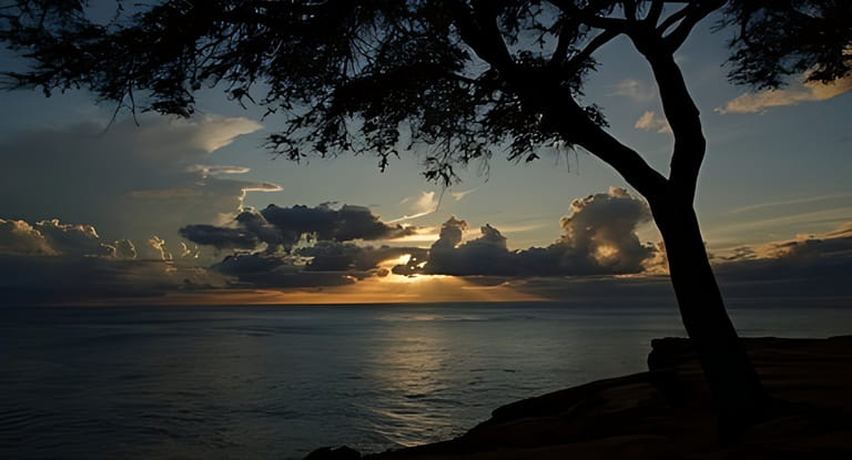 Kahe point evening Oahu west Kahe point evening Oahu west