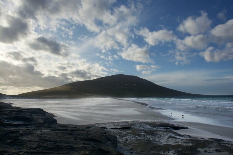 Dramatic sky over Saunders Island