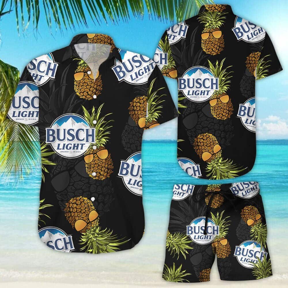 Busch Light Pineapple Aloha Hawaiian Shirt Busch Light Pineapple Aloha Hawaiian Shirt