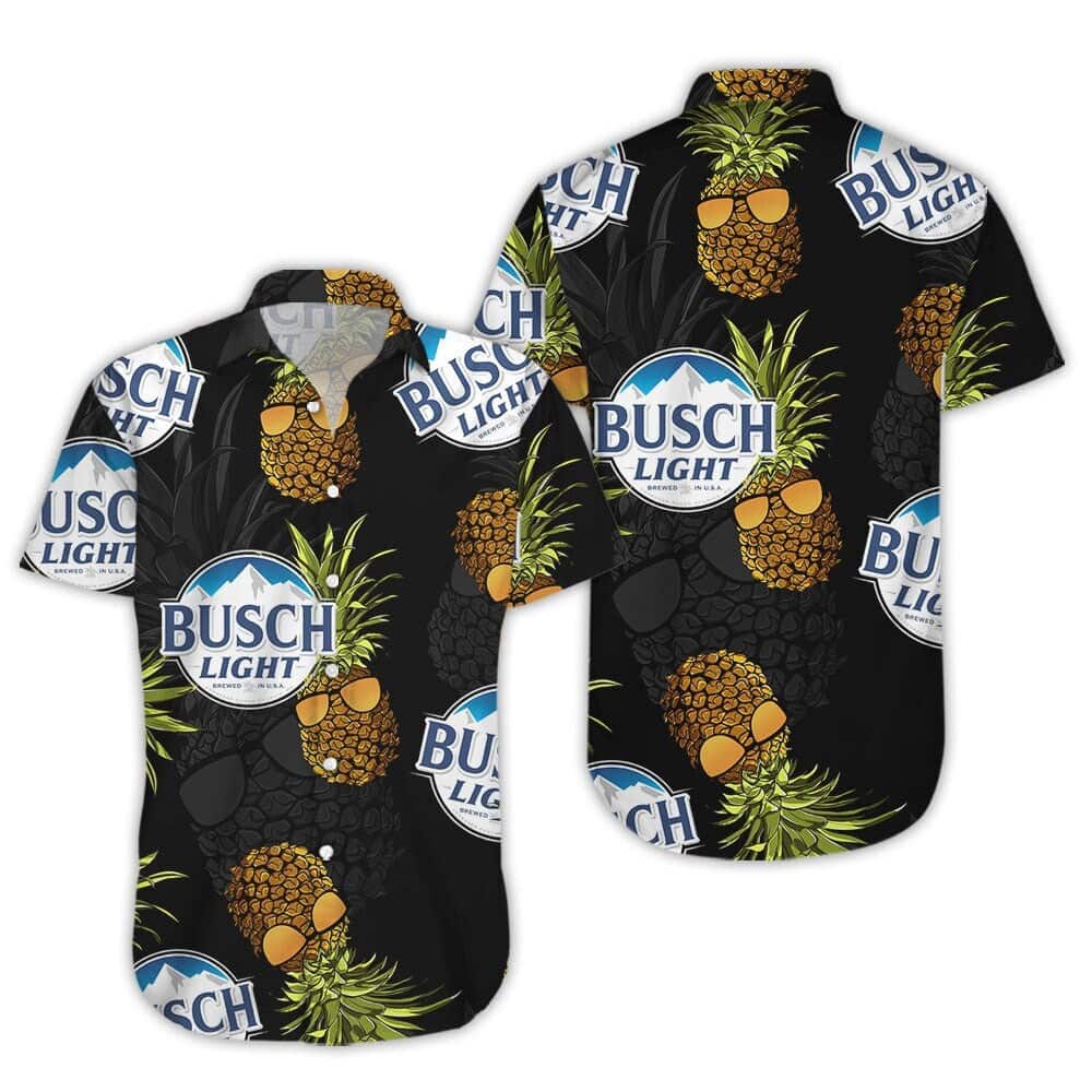 Busch Light Pineapple Aloha Hawaiian Shirt Busch Light Pineapple Aloha Hawaiian Shirt