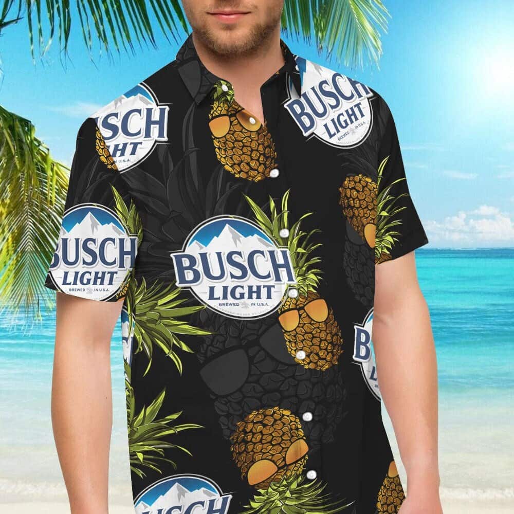 Busch Light Pineapple Aloha Hawaiian Shirt Busch Light Pineapple Aloha Hawaiian Shirt