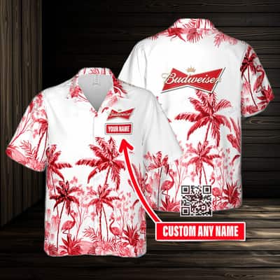 Aloha Budweiser Beer Hawaiian Shirt Best Beach Gift Custom Name