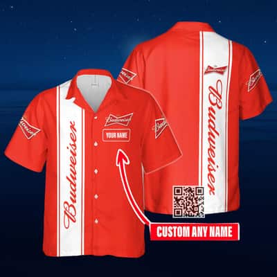 Budweiser Hawaiian Shirt Beer Lovers Gift Custom Name Budweiser Hawaiian Shirt Beer Lovers Gift Custom Name