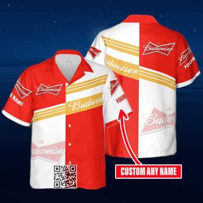 Budweiser Hawaiian Shirt Custom Name Gift For Beer Drinkers