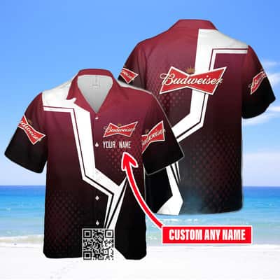 Budweiser Beer Hawaiian Shirt Custom Name Gift For Husband Budweiser Beer Hawaiian Shirt Custom Name Gift For Husband
