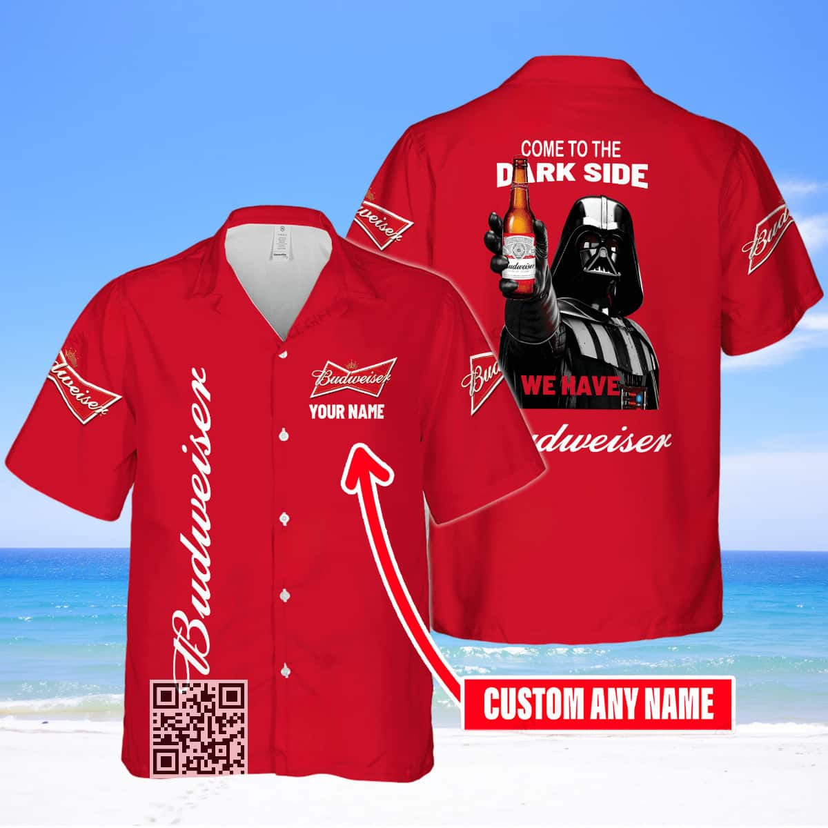 Come To The Dark Side We Have Budweiser Beer Hawaiian Shirt Custom Name Come To The Dark Side We Have Budweiser Beer Hawaiian Shirt Custom Name