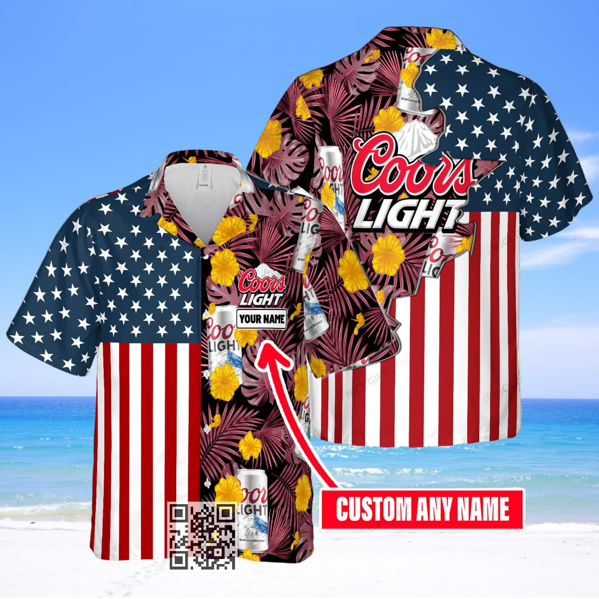 Personalized Coors Light Beer Hawaiian Shirt Custom Name Summer Beach Gift Personalized Coors Light Beer Hawaiian Shirt Custom Name Summer Beach Gift