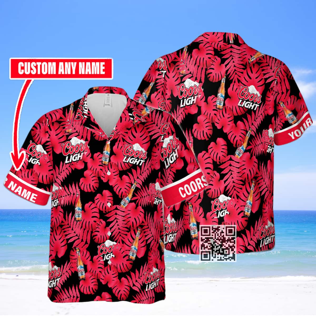 Aloha Coors Light Beer Hawaiian Shirt Palm Leaves Pattern Best Beach Gift Custom Name Aloha Coors Light Beer Hawaiian Shirt Palm Leaves Pattern Best Beach Gift Custom Name
