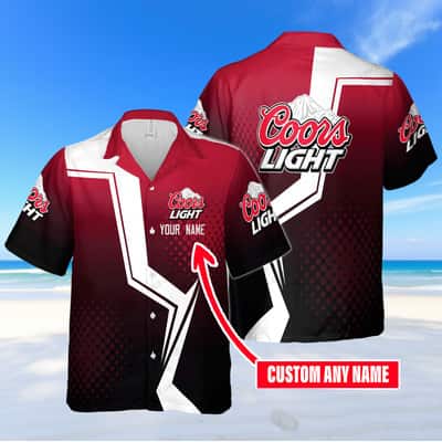 Coors Light Beer Hawaiian Shirt Summer Beach Gift Custom Name Coors Light Beer Hawaiian Shirt Summer Beach Gift Custom Name