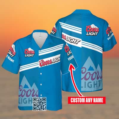 Coors Light Hawaiian Shirt Gift For Dad Custom Name