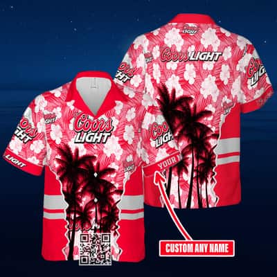 Aloha Coors Light Hawaiian Shirt Custom Name Beach Gift For Him
