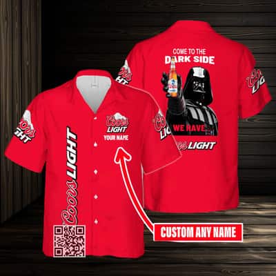 Darth Vader Star Wars Coors Light Beer Hawaiian Shirt Custom Name