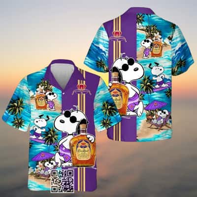 Cool Snoopy Loves Crown Royal Whisky Hawaiian Shirt Trendy Summer Gift