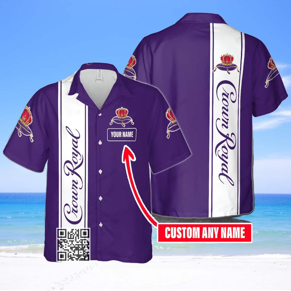 Crown Royal Whisky Hawaiian Shirt Gift For Men Custom Name Crown Royal Whisky Hawaiian Shirt Gift For Men Custom Name