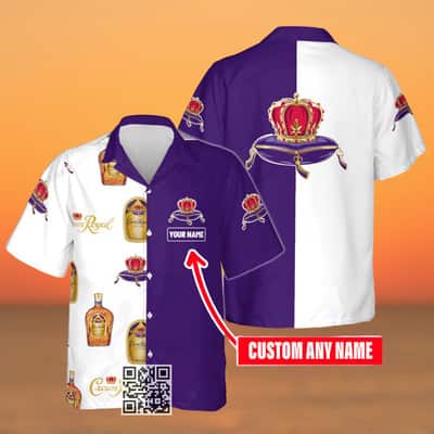 Aloha Crown Royal Hawaiian Shirt Gift For Whisky Lovers Custom Name