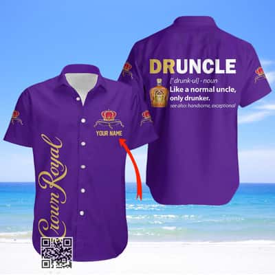 Crown Royal Whisky Hawaiian Shirt Druncle Custom Name Crown Royal Whisky Hawaiian Shirt Druncle Custom Name