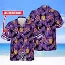 Aloha Crown Royal Whisky Hawaiian Shirt Palm Leaves Pattern Custom Name