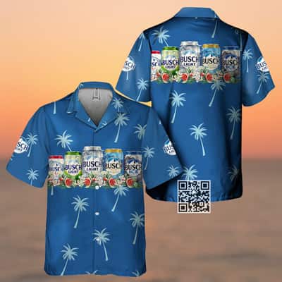 Aloha Busch Light Beer Hawaiian Shirt Tropical Liquor Paradise