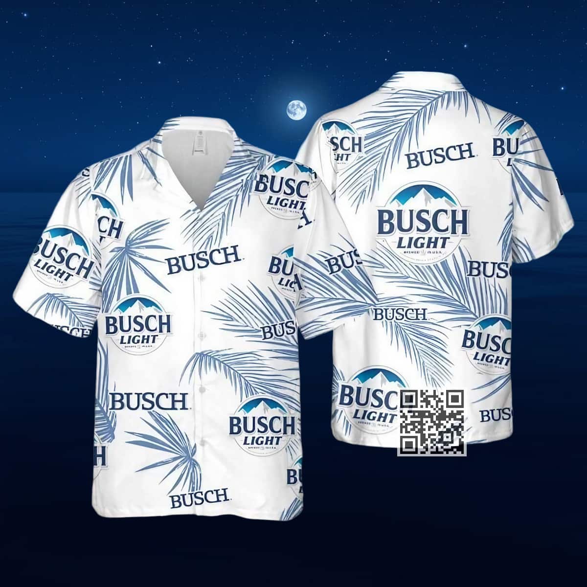 Aloha Busch Light Beer Hawaiian Shirt Palm Leaves Pattern Aloha Busch Light Beer Hawaiian Shirt Palm Leaves Pattern