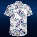 Aloha Busch Light Beer Hawaiian Shirt Hibiscus Flower
