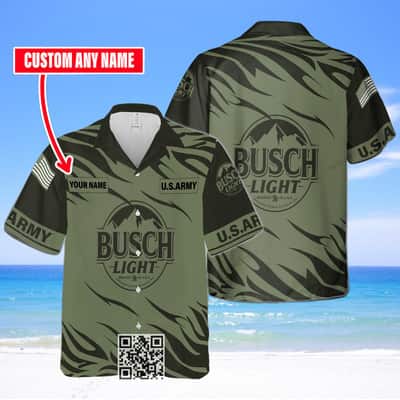 Busch Light Beer Hawaiian Shirt Gift For Husband Custom Name