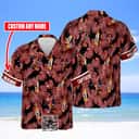 Aloha Captain Morgan Hawaiian Shirt Custom Name Palm Leaves Pattern