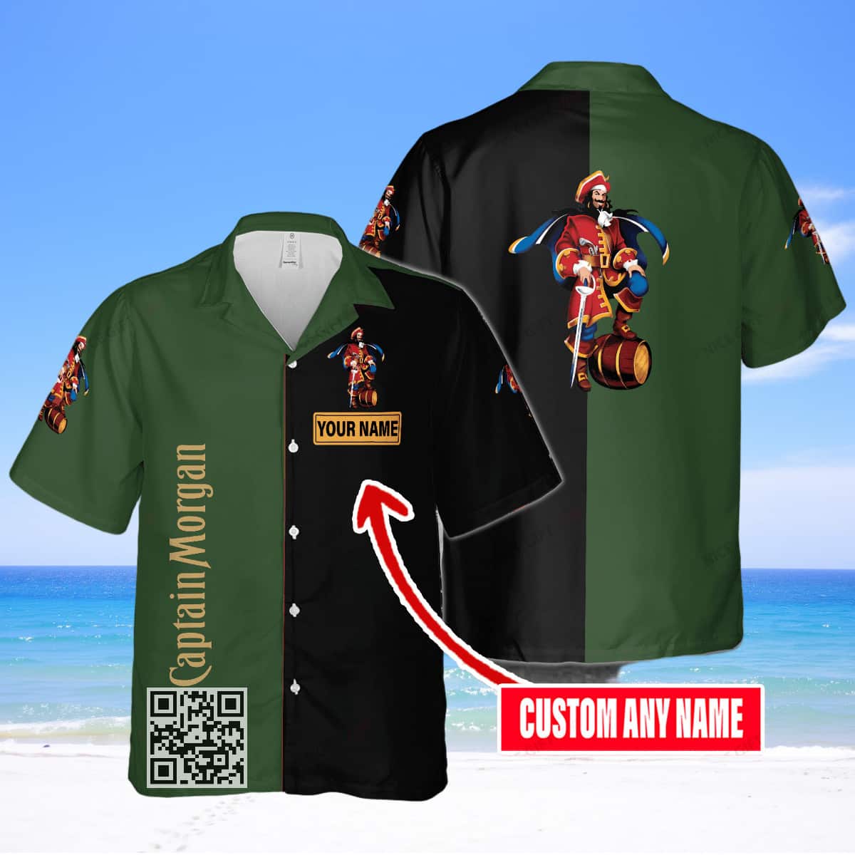 Captain Morgan Rum Hawaiian Shirt Custom Name Gift For Him Captain Morgan Rum Hawaiian Shirt Custom Name Gift For Him
